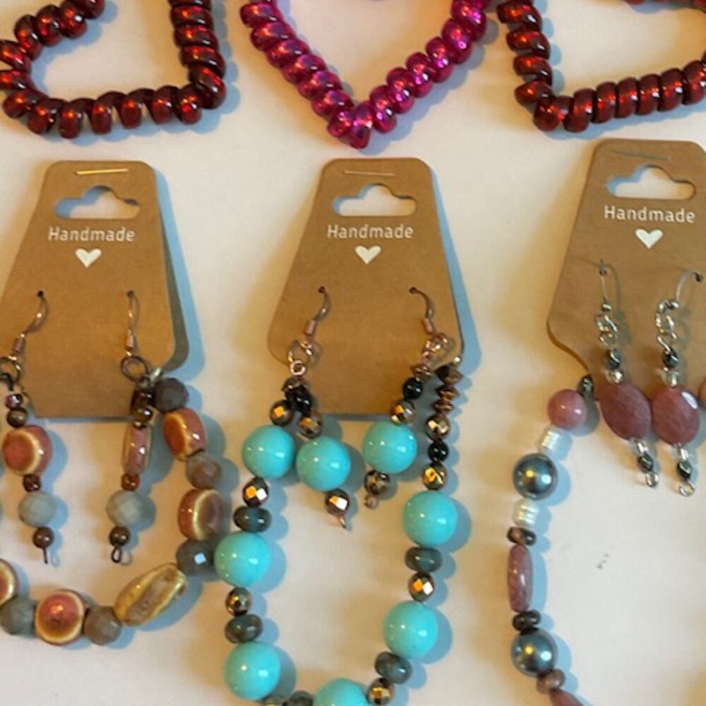 Valentine's Day, handmade jewelry sets:  holiday ready; gift ready; (all sizes)